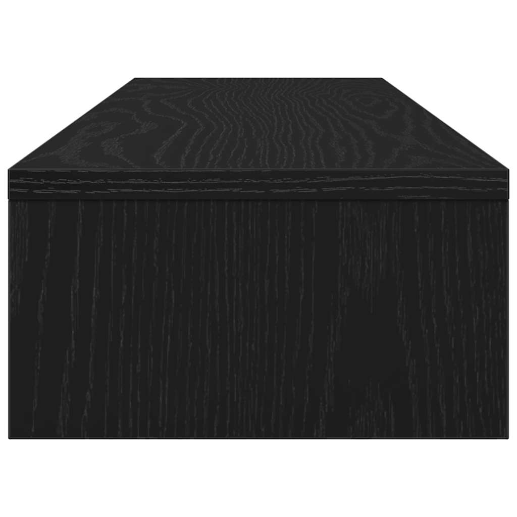 Monitor Stand Black Oak 100X24X13 Cm Engineered Wood