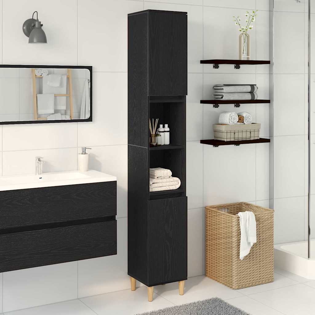 Bathroom Cabinet 30X30X190 Cm Engineered Wood