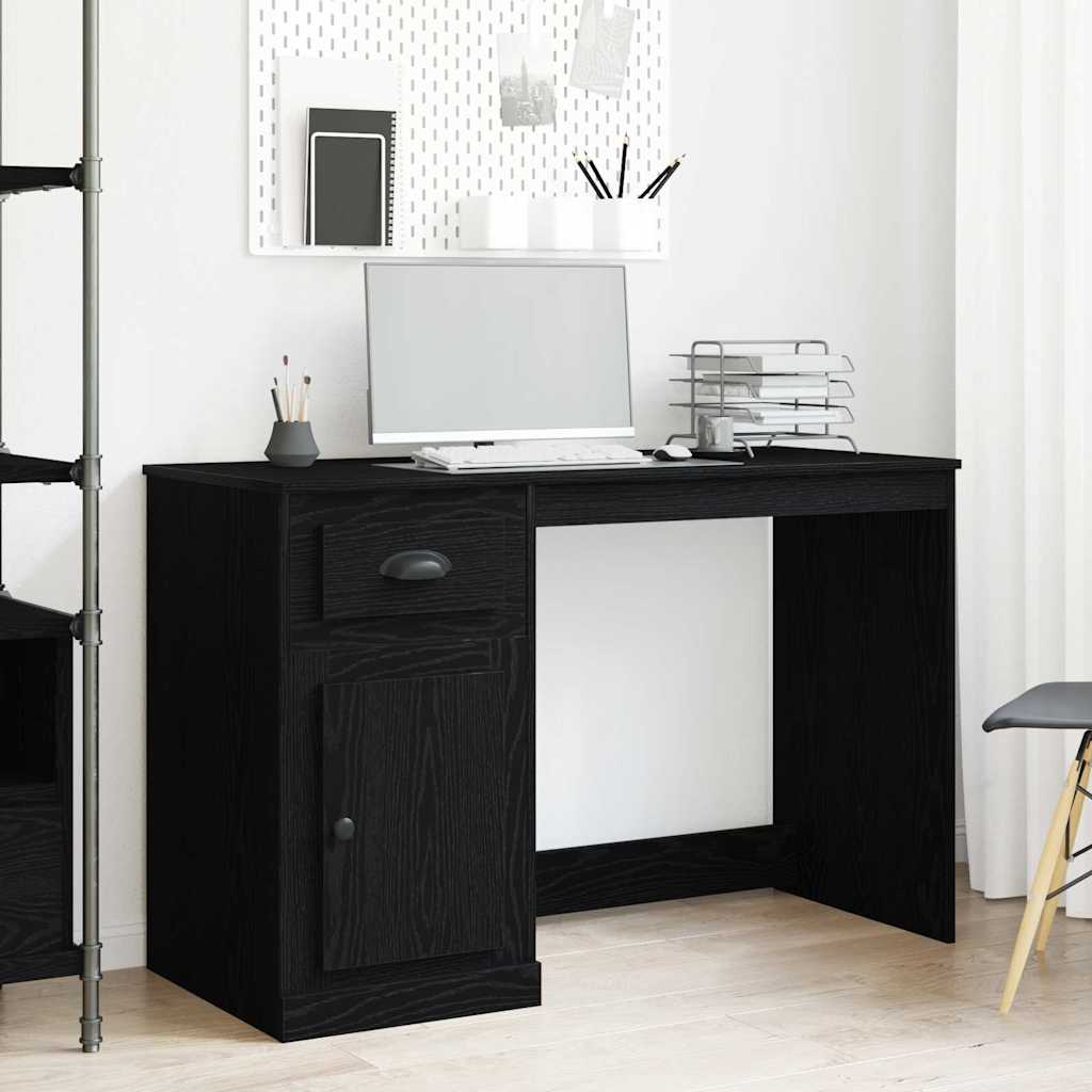 Desk With Drawer 115X50X75 Cm Engineered Wood