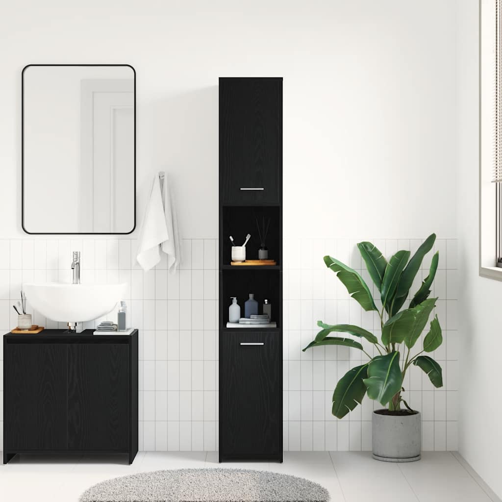 Bathroom Cabinet 30X30X183.5 Cm Engineered Wood