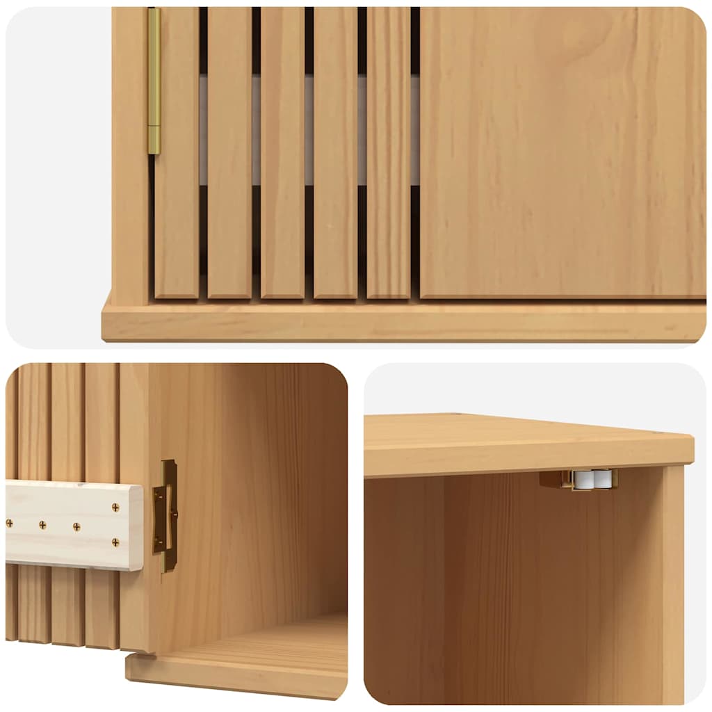 Bathroom Cabinet Olden Brown 35 X 30 X 55 Cm Solid Pine Wood