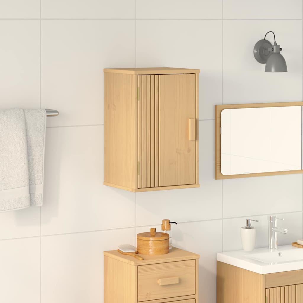 Bathroom Cabinet Olden Brown 35 X 30 X 55 Cm Solid Pine Wood