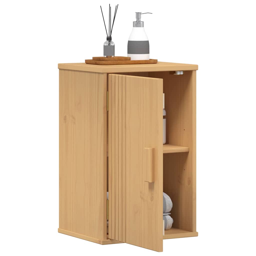 Bathroom Cabinet Olden Brown 35 X 30 X 55 Cm Solid Pine Wood