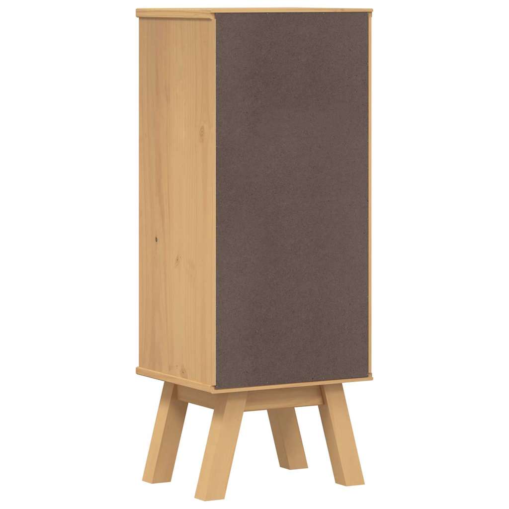 Bathroom Cabinet Olden Brown 35 X 30 X 90 Cm Solid Pine Wood