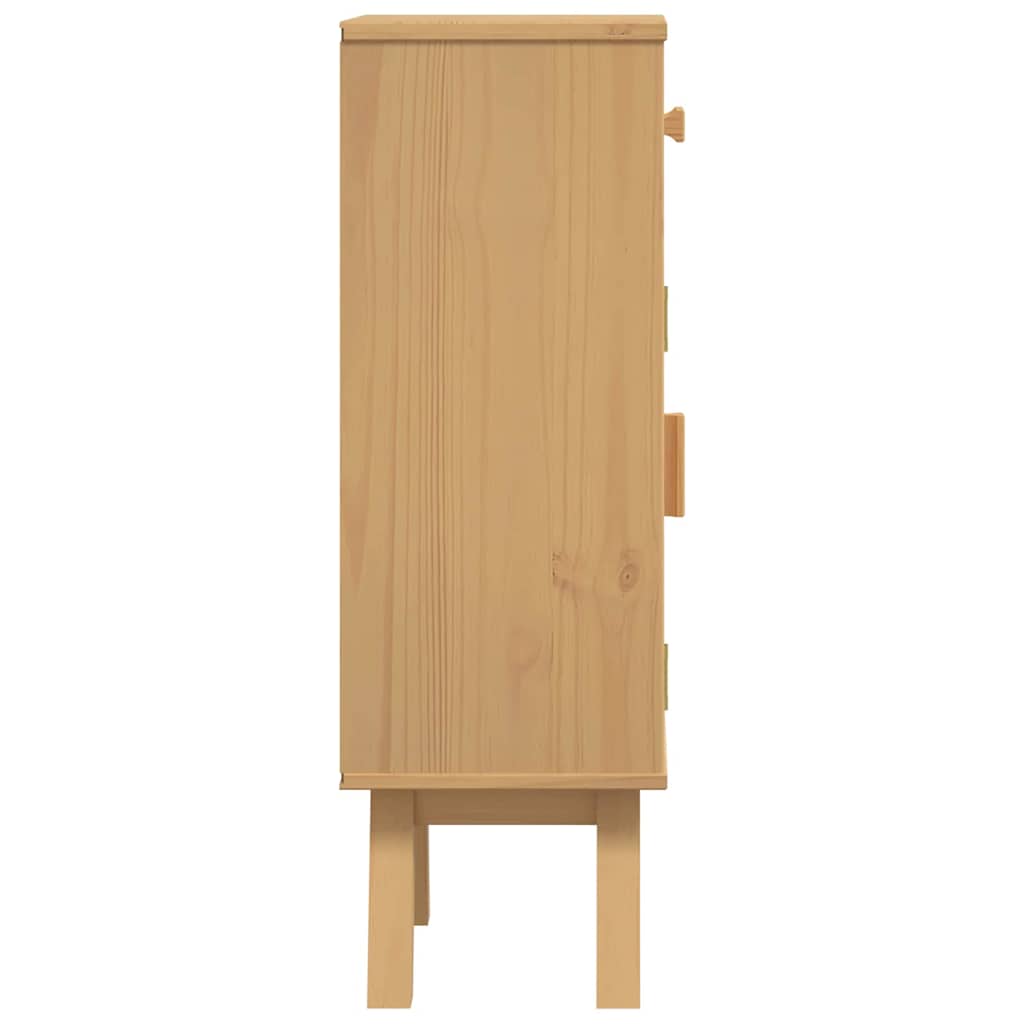 Bathroom Cabinet Olden Brown 35 X 30 X 90 Cm Solid Pine Wood