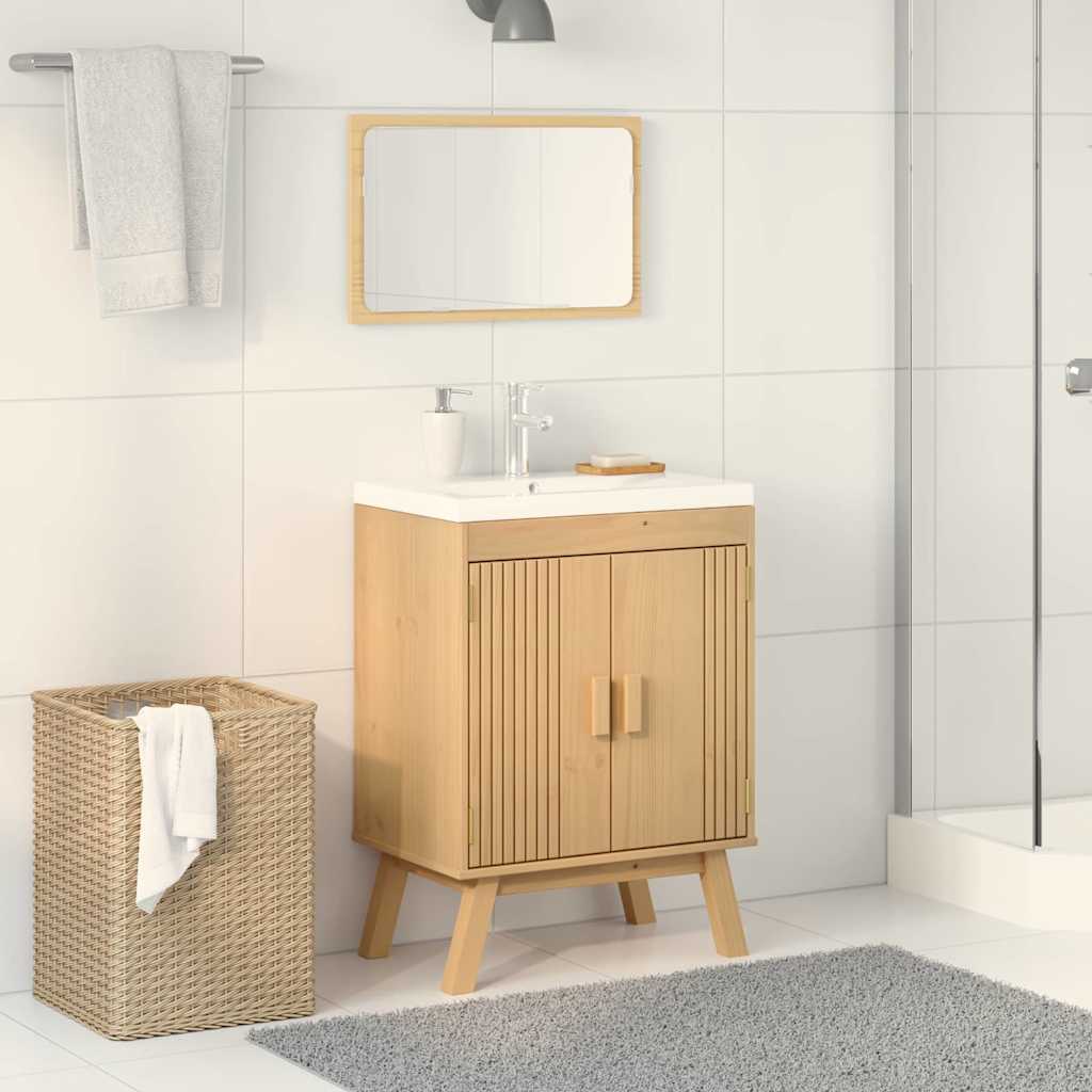 Sink Base Cabinet With Shelf Olden Brown 114 X 43 X 73.5 Cm