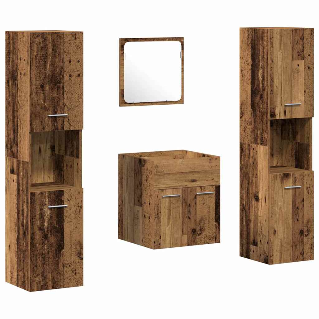 Bathroom Furniture Set 4 Pcs