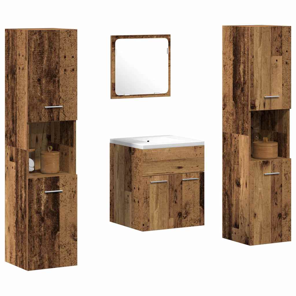 Bathroom Furniture Set 4 Pcs