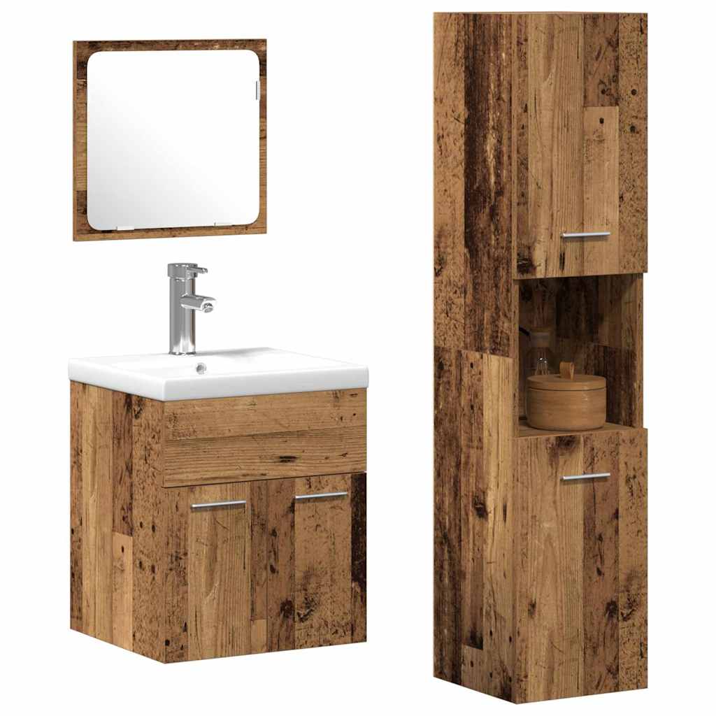 Bathroom Furniture Set 3 Pcs