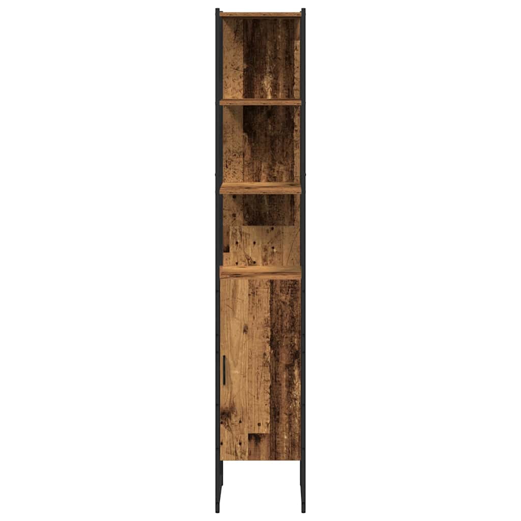 Bathroom Furniture Set With Door 3 Pcs Brown 33 X 33 X 185.5 Cm