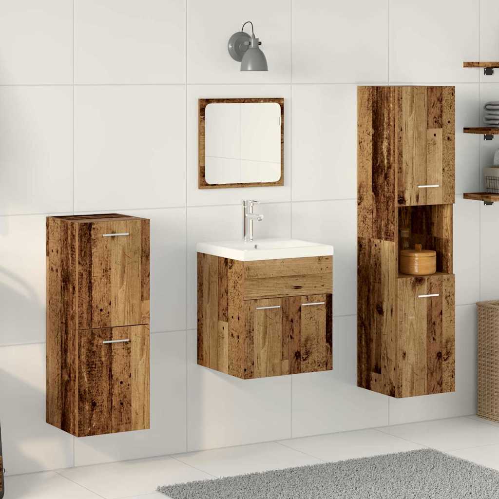 Bathroom Furniture Set 4 Pcs 30 X 30 X 130 Cm