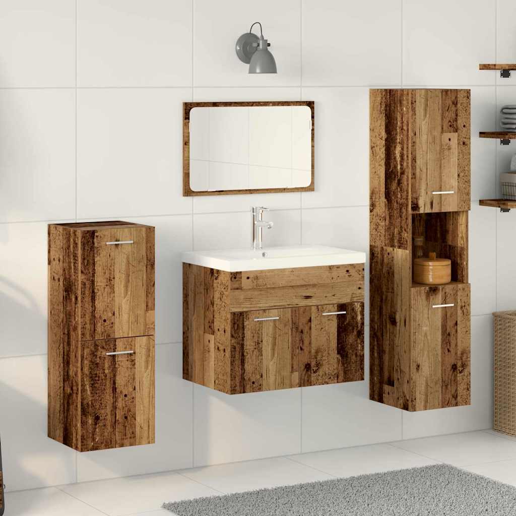 Bathroom Furniture Set 4 Pcs 30 X 30 X 130 Cm