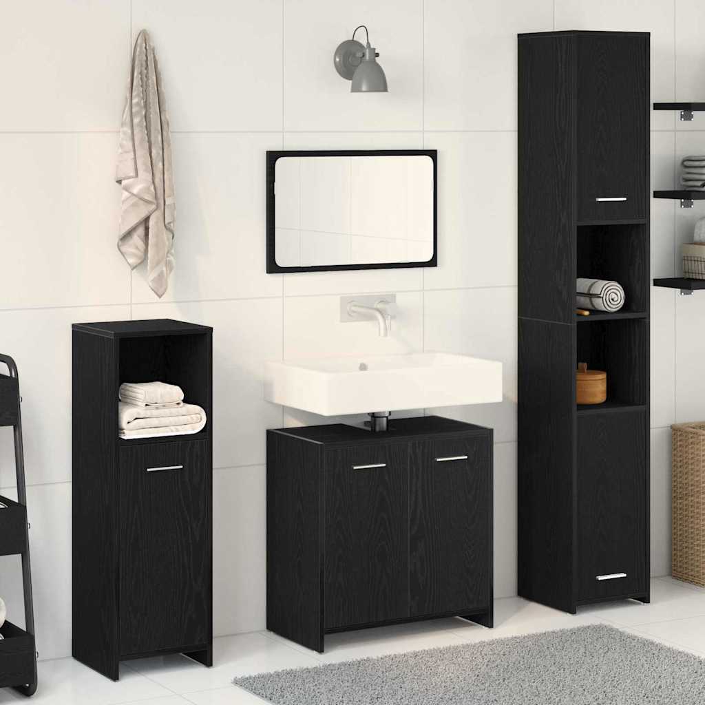4 Piece Bathroom Furniture Set Engineered Wood