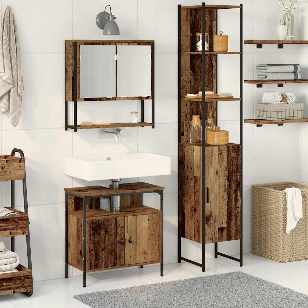 Bathroom Furniture Set 3 Pcs 33 X 33 X 185.5 Cm