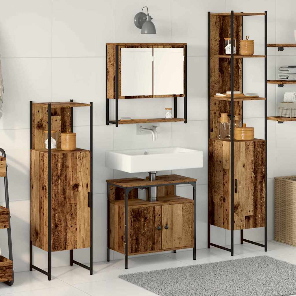 Bathroom Furniture Set 4 Pcs 33 X 33 X 185.5 Cm