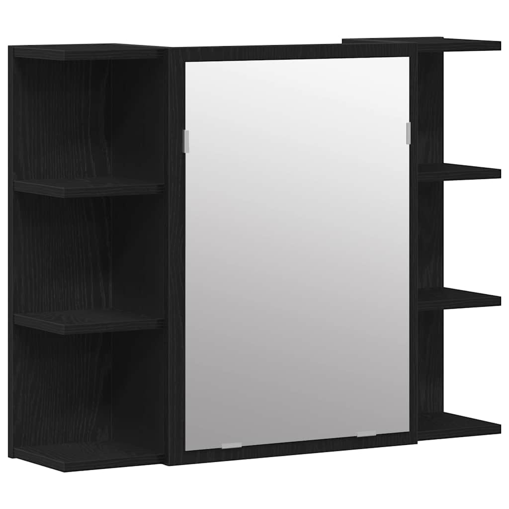 Bathroom Furniture Set With Shelf 3 Pcs Black 30 X 30 X 99.5 Cm