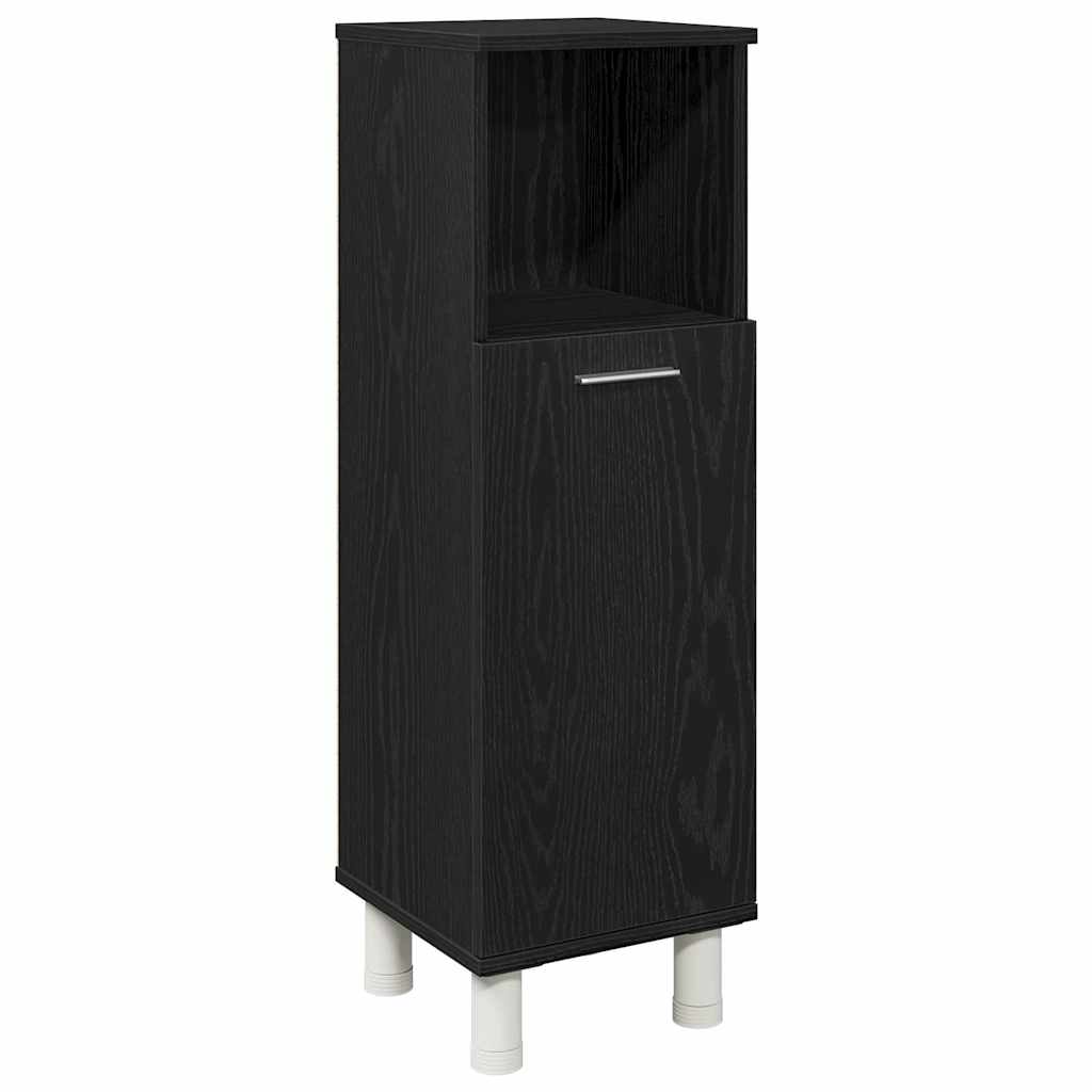 Bathroom Furniture Set With Shelf 3 Pcs Black 30 X 30 X 99.5 Cm