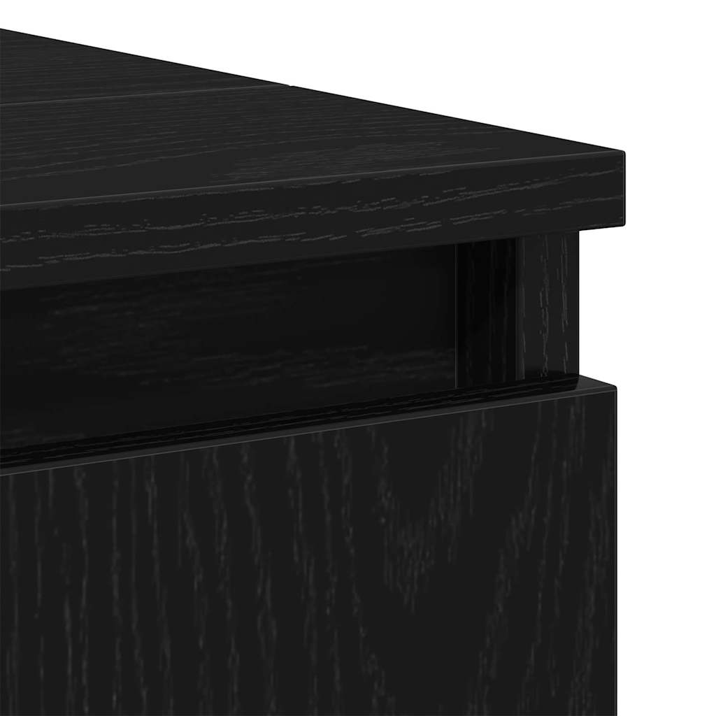 Bathroom Furniture Set With Door 3 Pcs Black 30 X 30 X 180 Cm
