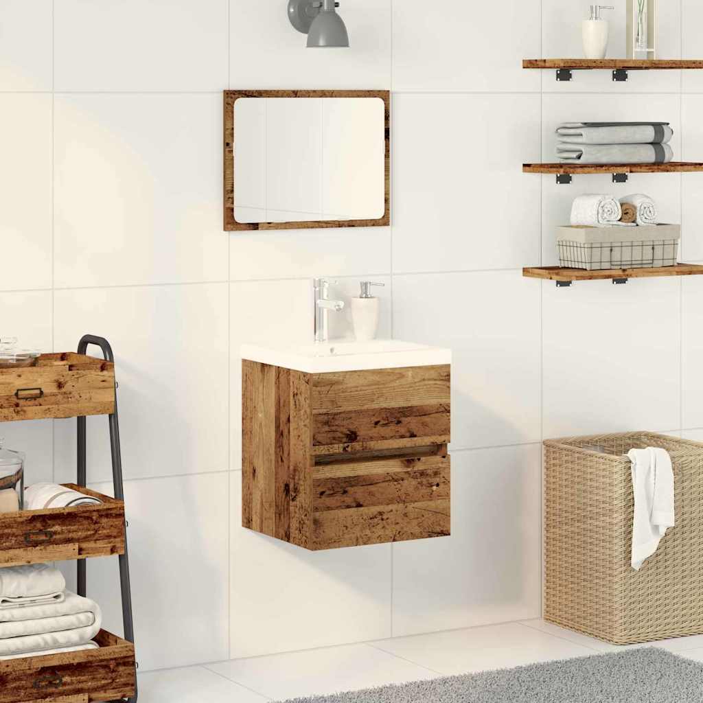Sink Cabinet With Built-In Basin And Faucet