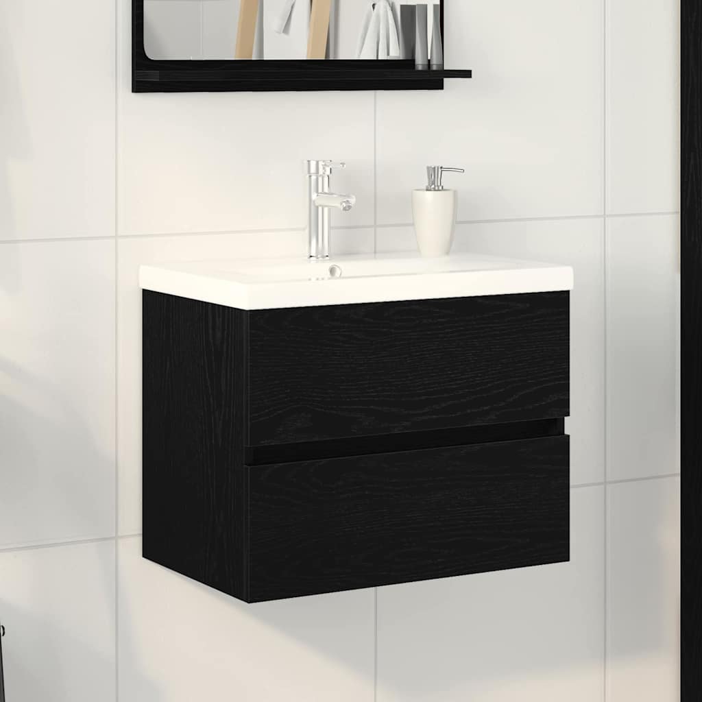 Sink Cabinet With Built-In Basin And Faucet
