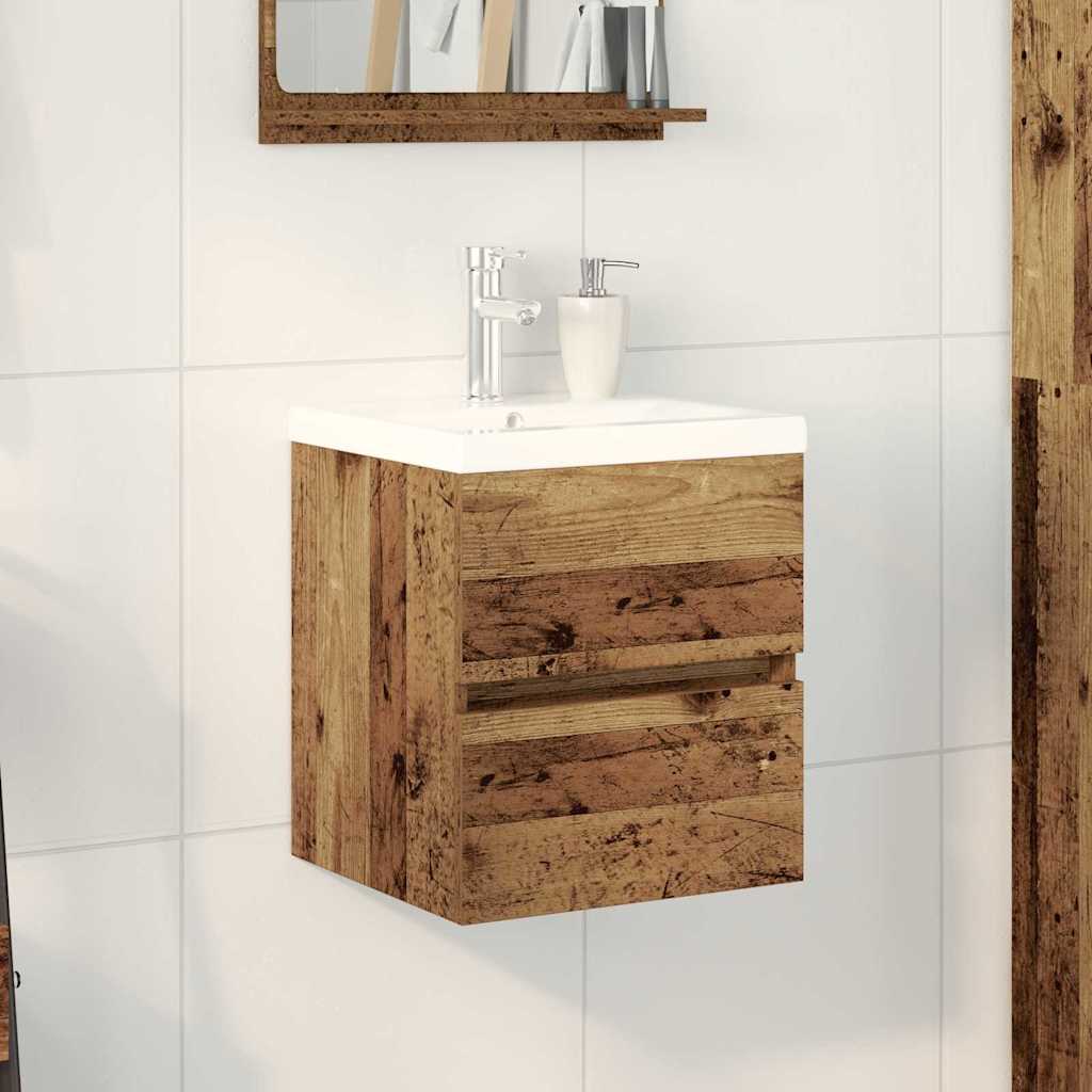 Sink Cabinet With Built-In Basin And Faucet