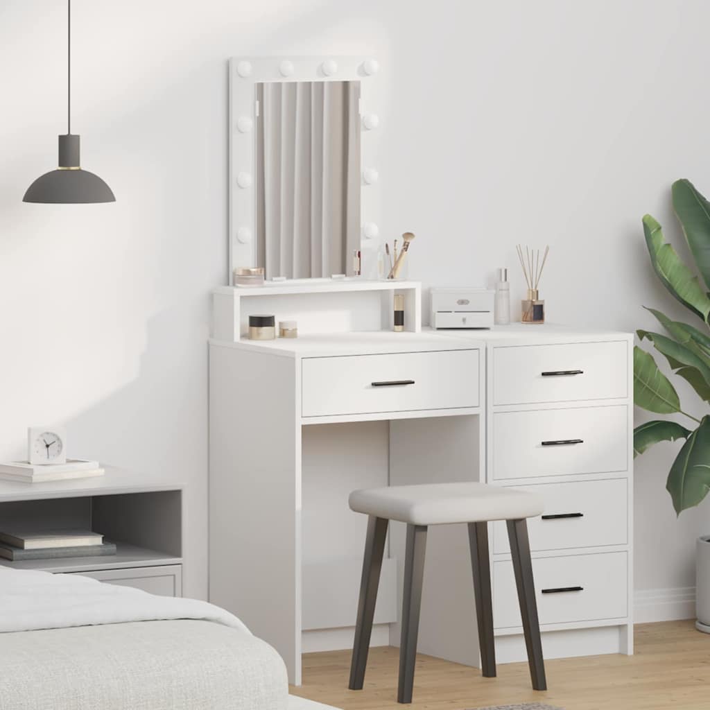 Dressing Table Brown Engineered Wood