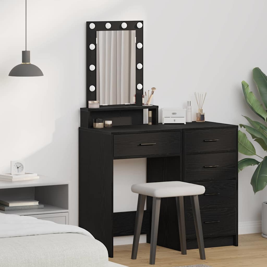 Dressing Table Brown Engineered Wood