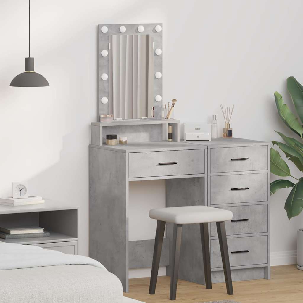 Dressing Table Brown Engineered Wood