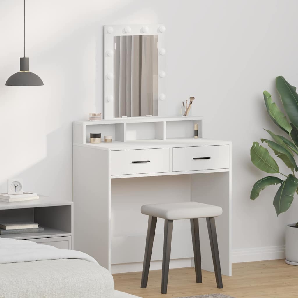 Dressing Table Brown Engineered Wood