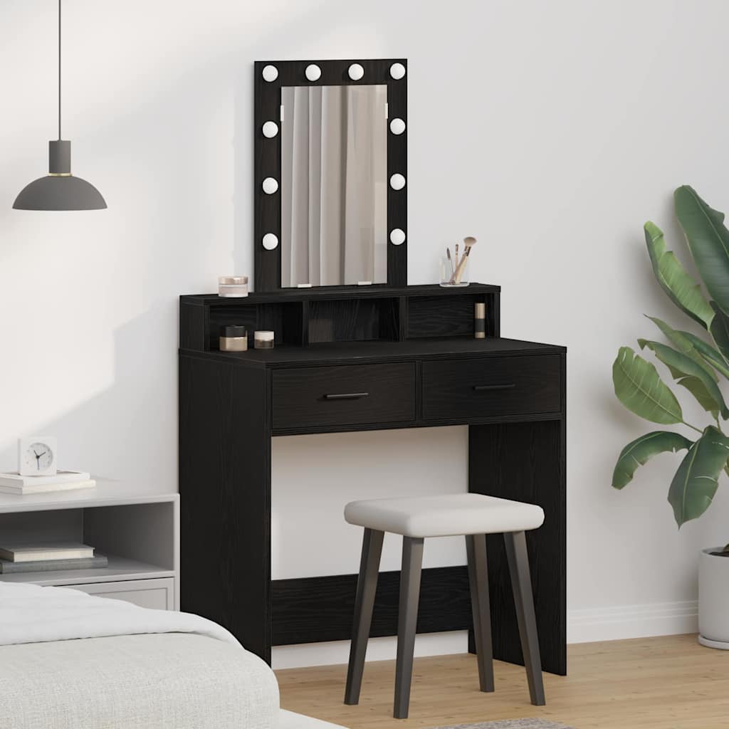 Dressing Table Brown Engineered Wood
