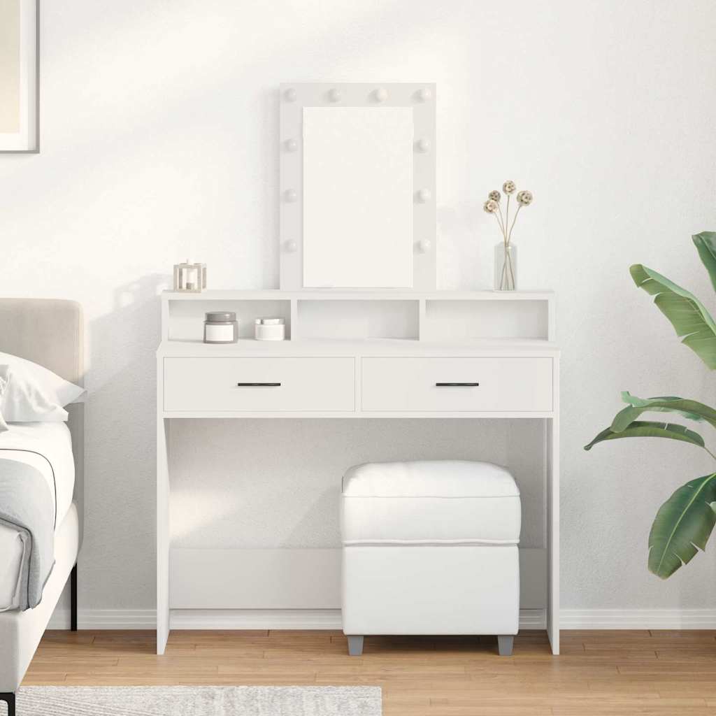Dressing Table Brown Engineered Wood