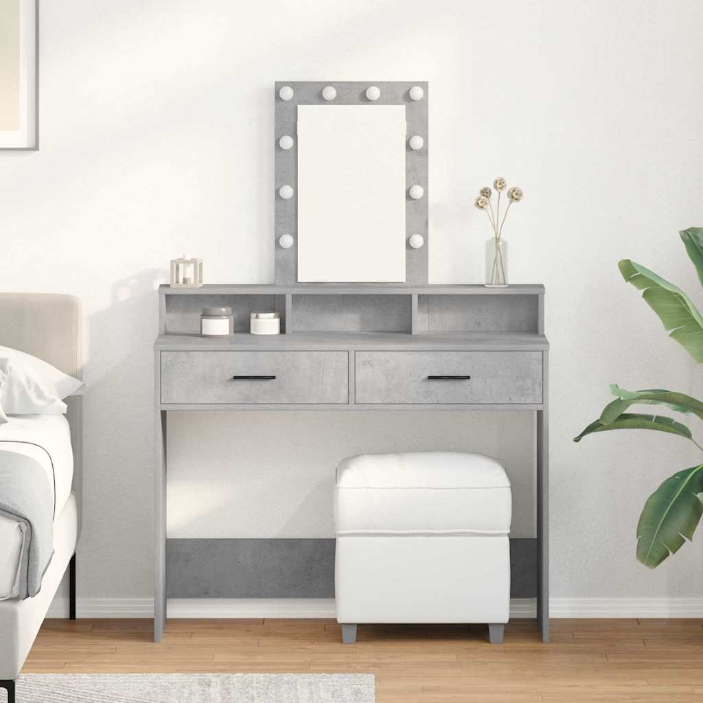 Dressing Table Brown Engineered Wood
