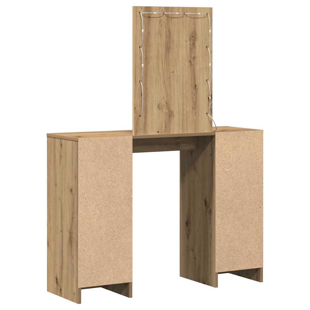 Dressing Table Brown 102 X 33 X 135 Cm Engineered Wood