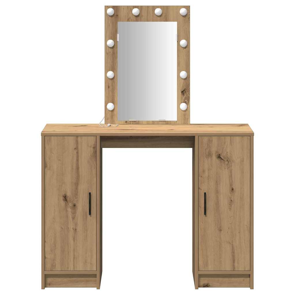 Dressing Table Brown 102 X 33 X 135 Cm Engineered Wood