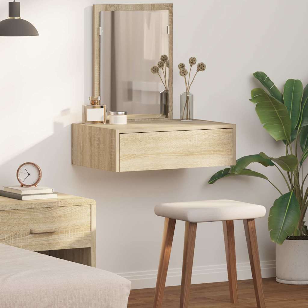 Dressing Table Brown Engineered Wood