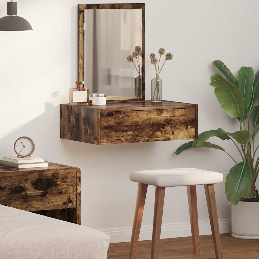 Dressing Table Brown Engineered Wood
