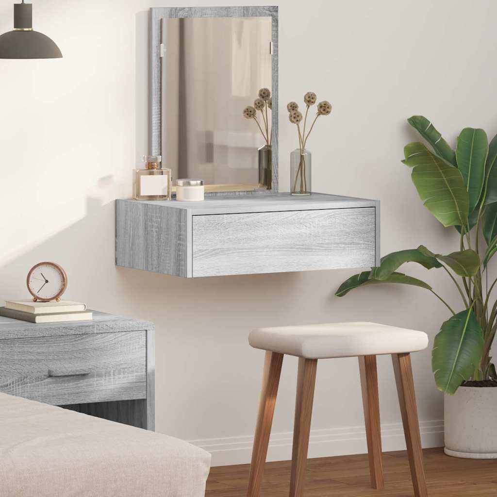 Dressing Table Brown Engineered Wood