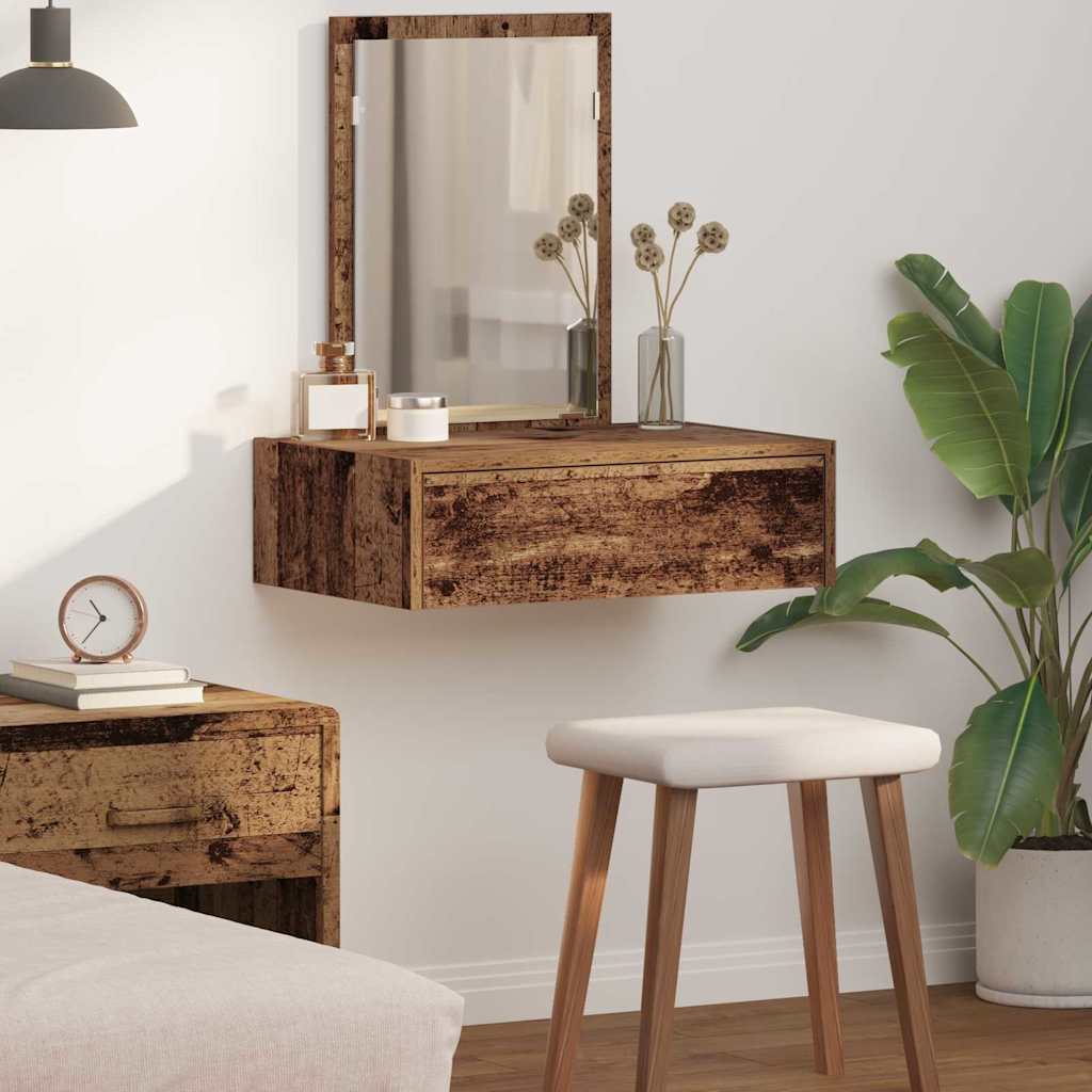 Dressing Table Brown Engineered Wood