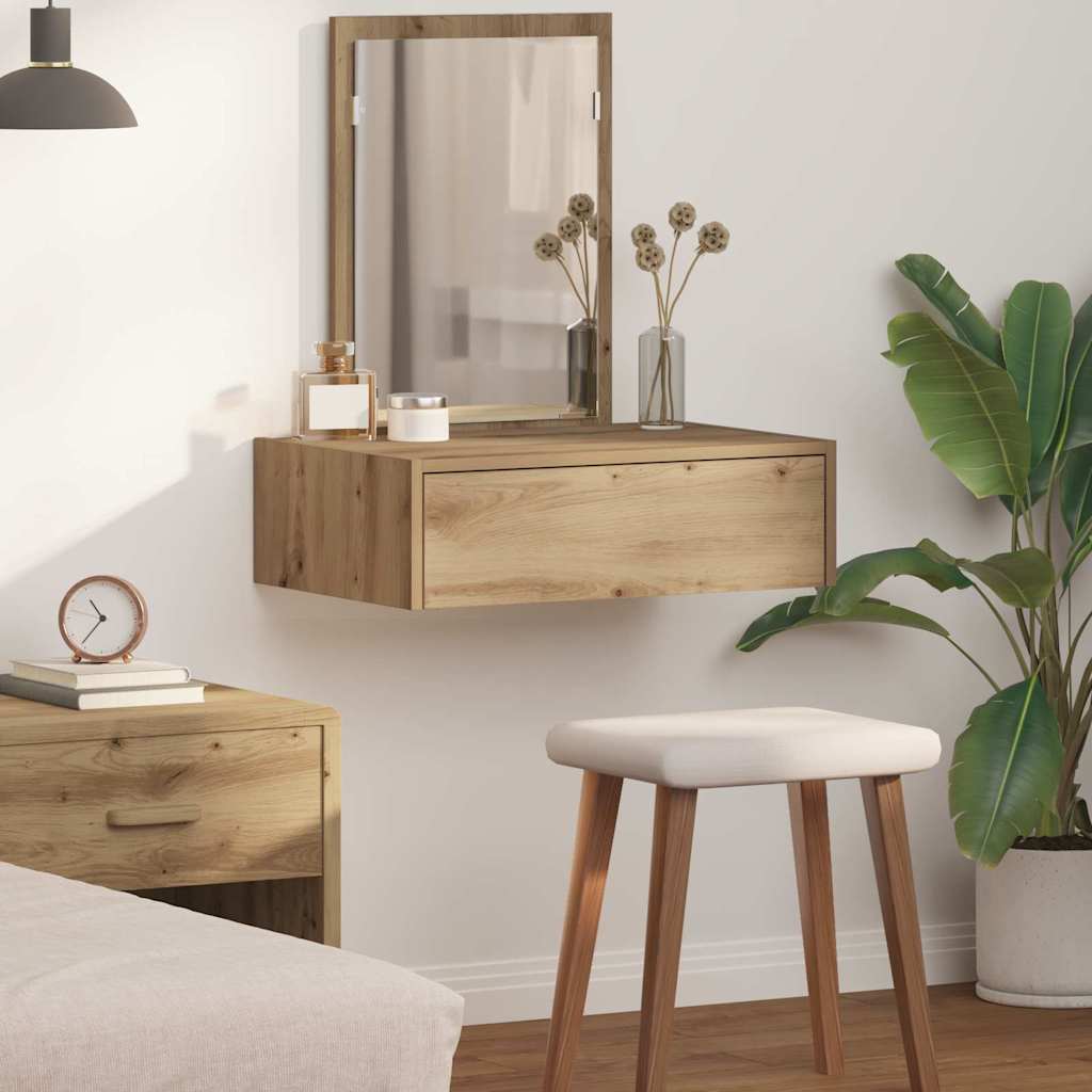 Dressing Table Brown Engineered Wood