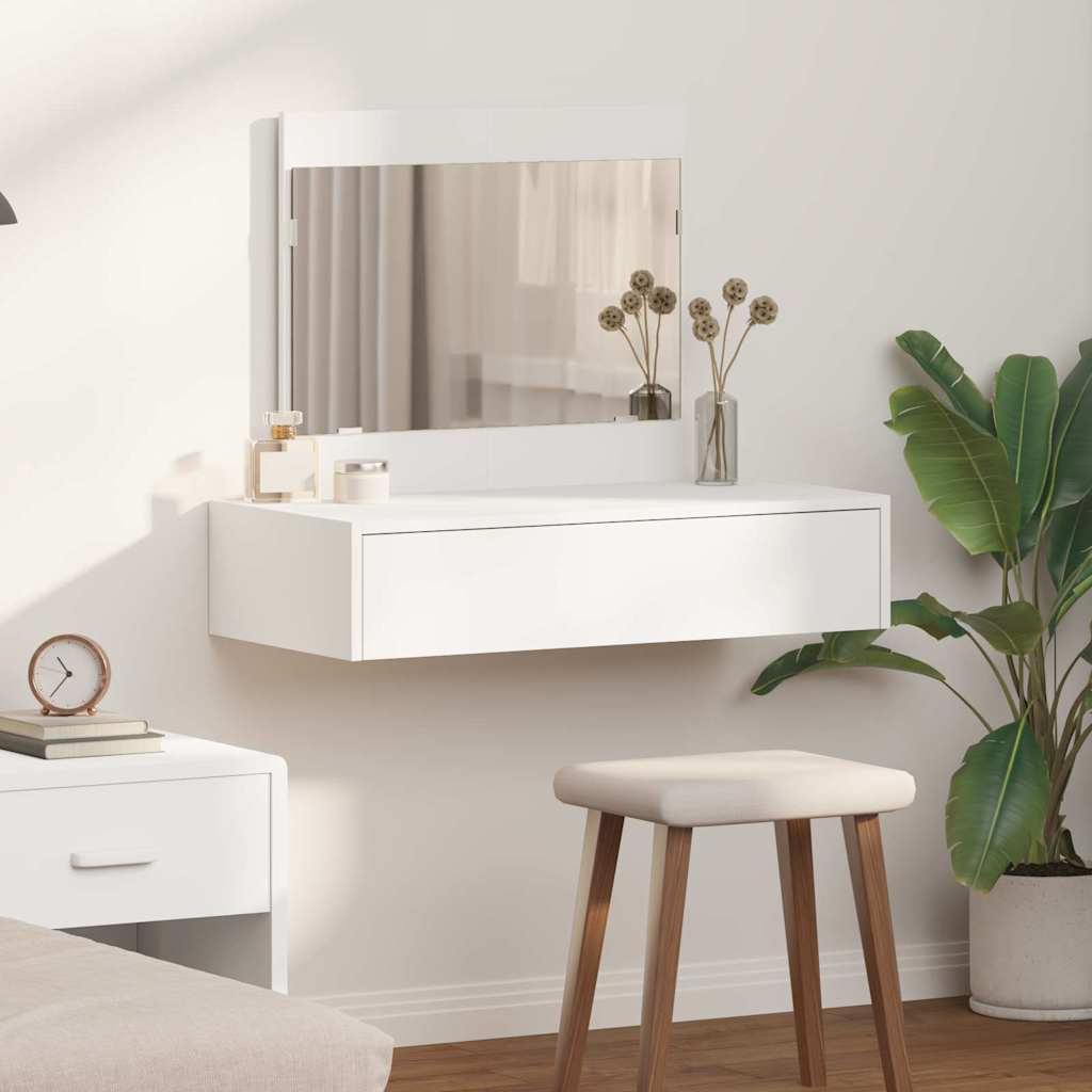 Dressing Table Brown Engineered Wood