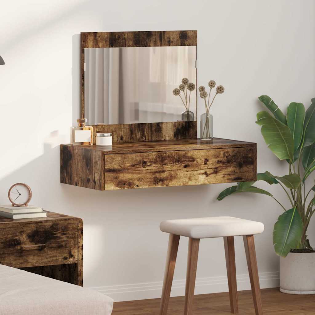 Dressing Table Brown Engineered Wood