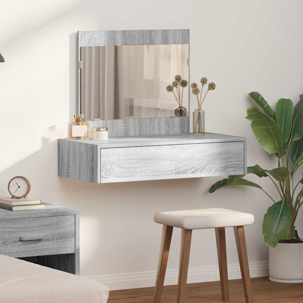 Dressing Table Brown Engineered Wood