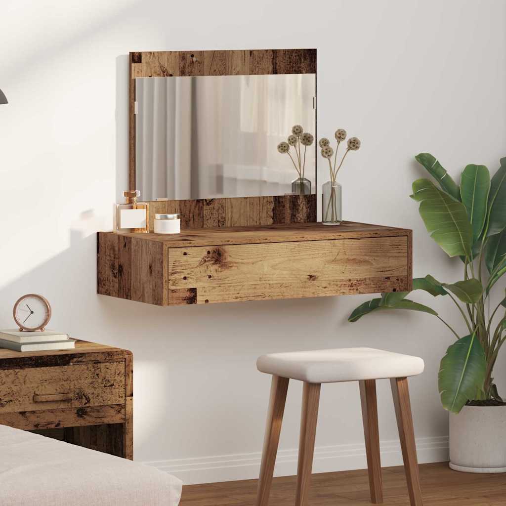 Dressing Table Brown Engineered Wood