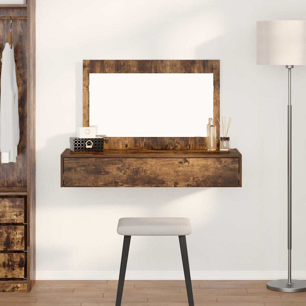 Dressing Table Brown Engineered Wood