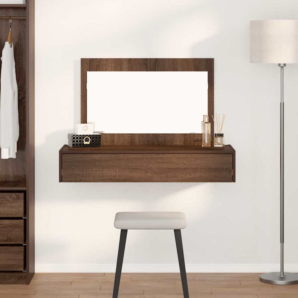 Dressing Table Brown Engineered Wood