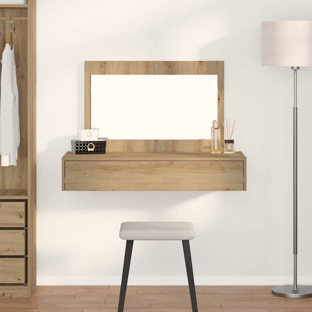 Dressing Table Brown Engineered Wood