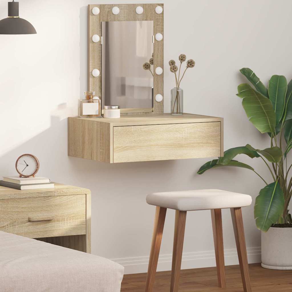 Dressing Table Brown Engineered Wood