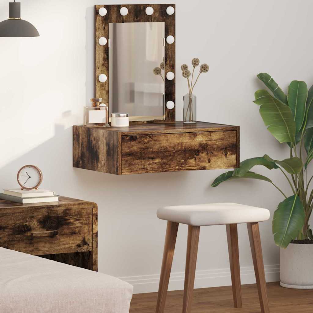 Dressing Table Brown Engineered Wood