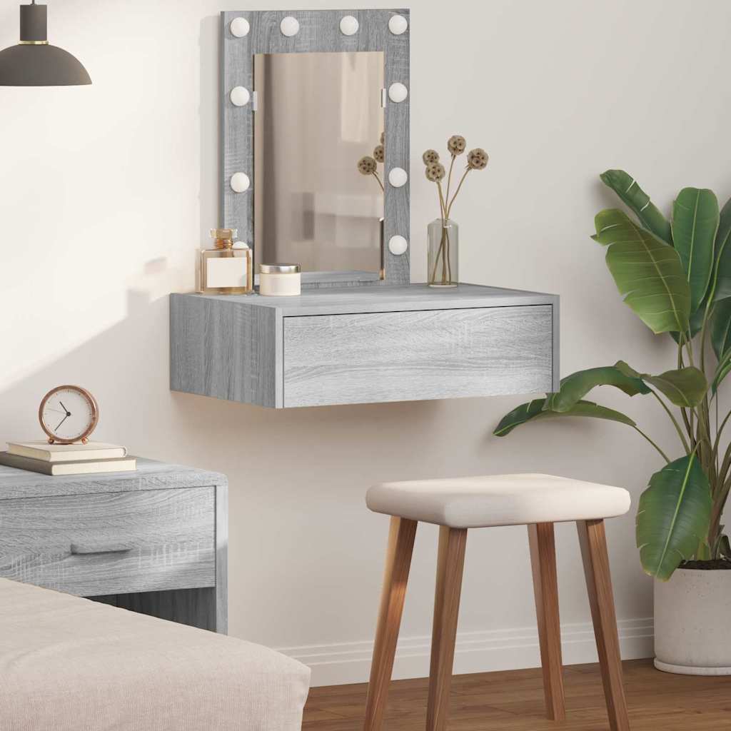 Dressing Table Brown Engineered Wood