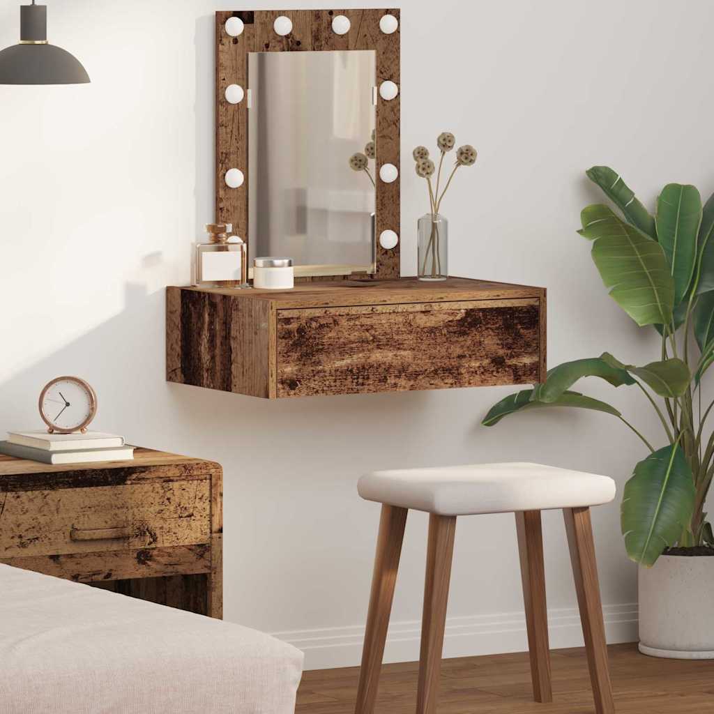 Dressing Table Brown Engineered Wood
